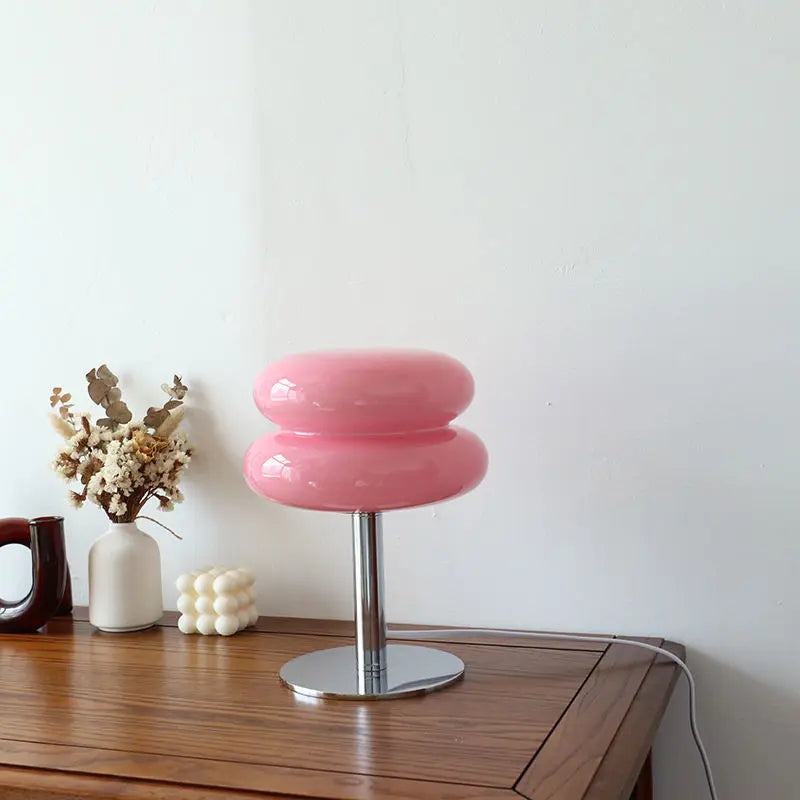 Stijlvolle Glas Tafellamp met LED Verlichting