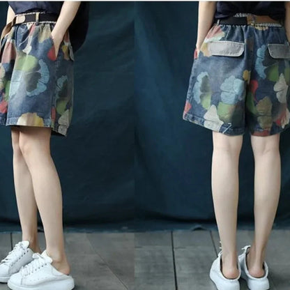 Plus Size Denim Short Stijlvol Zomerbroek voor Dames