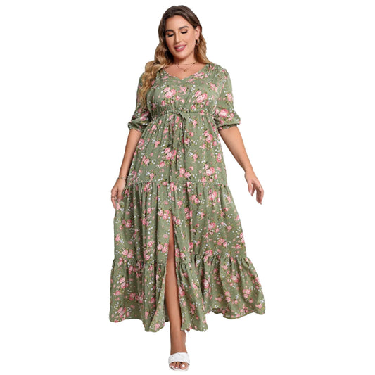 Plus Size Jurk Nikki Vintage Stijl Casual Mode - Mode Vibes