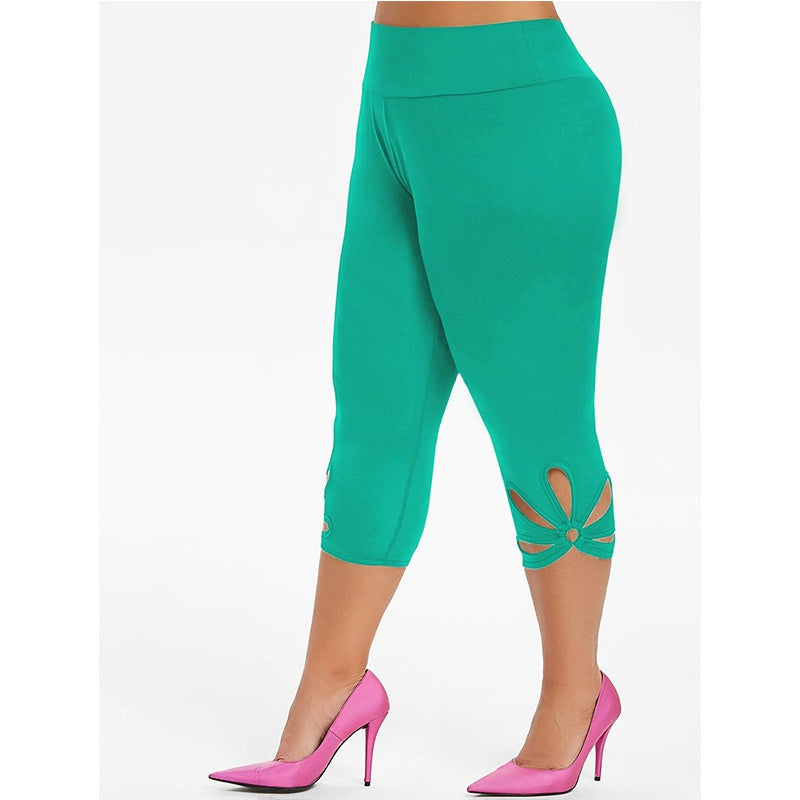 Plus Size Legging Naadloos Casual Zwart