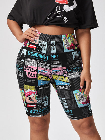 Plus Size Short Broek Opvallend Casual Mode - Mode Vibes