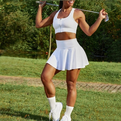 Sportieve Skort met Ingebaakte Short en Zijzakjes