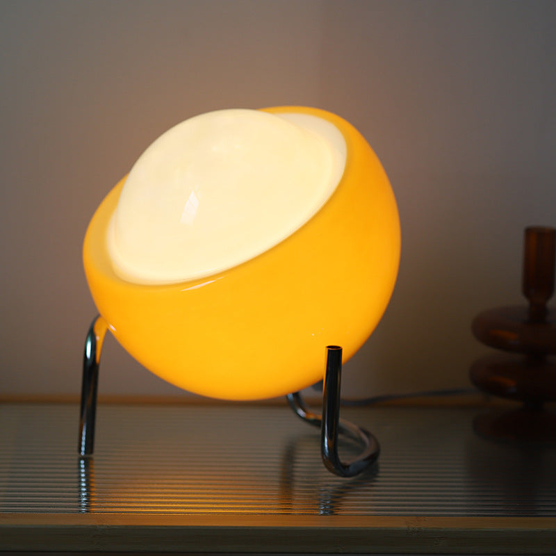 Retro Tafellamp Glas Dimbaar Sfeervol voor Woonkamer