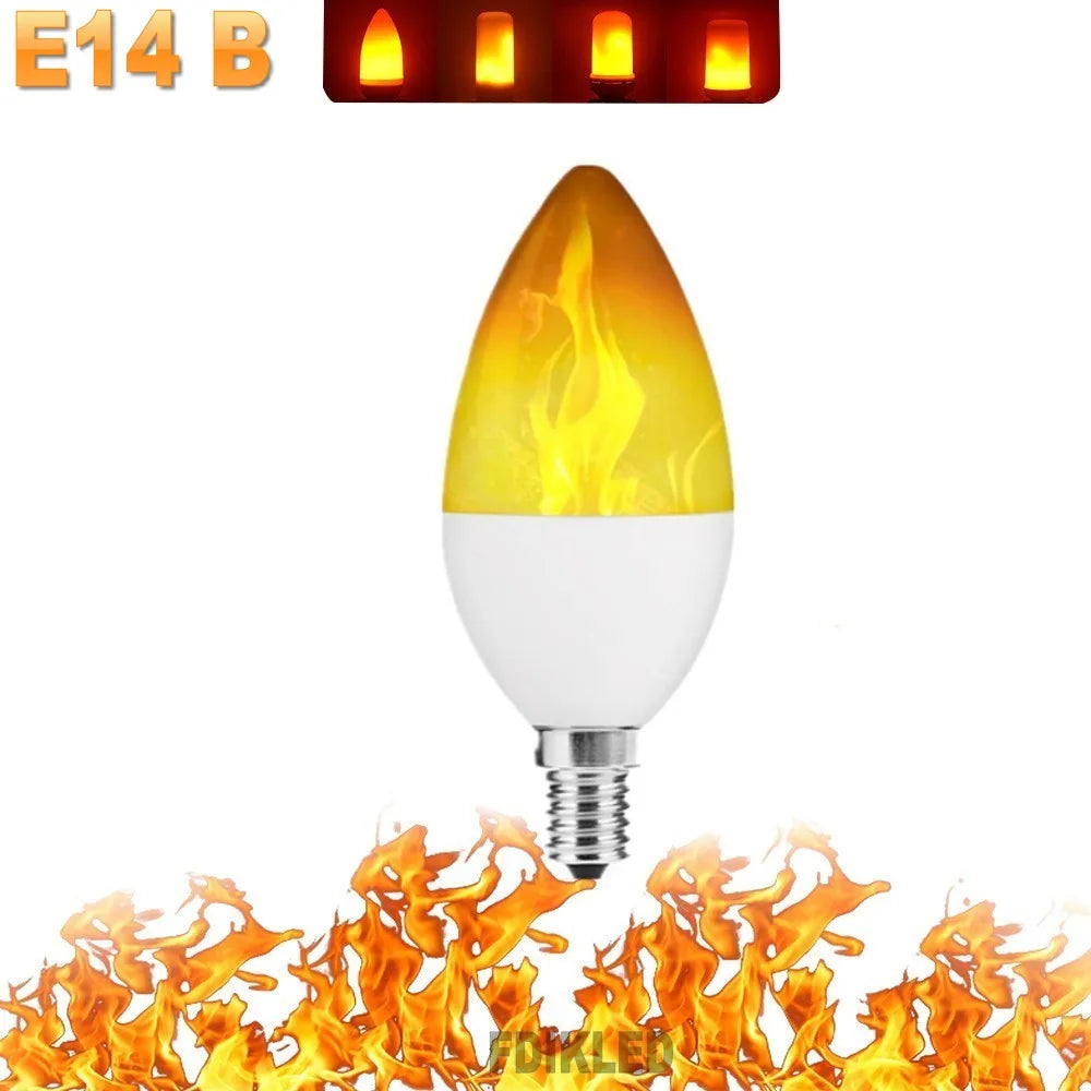 LED Vuur Simulatie Lamp met 4 Instellingen