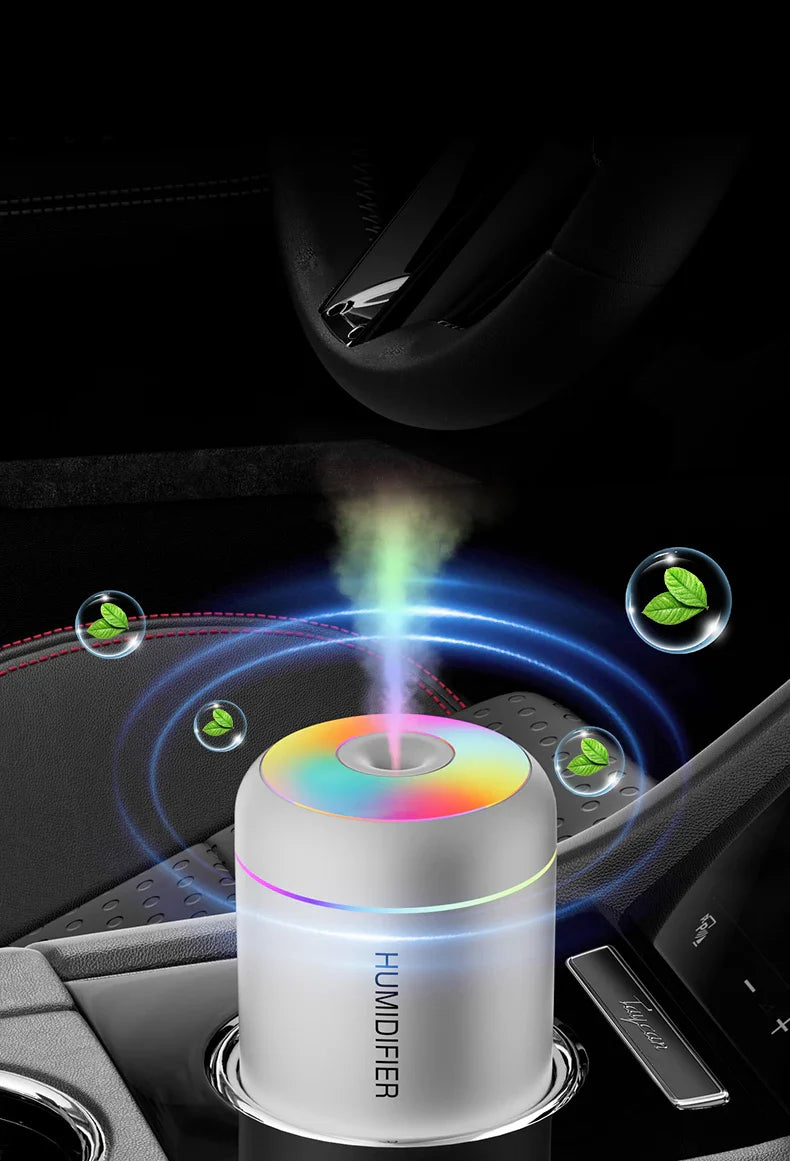 Mini Luchtbevochtiger met Aromatherapie USB voor Auto en Slaapkamer