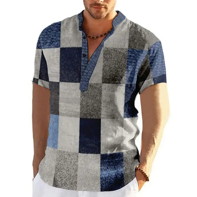 Plus Size T-Shirt Retro Comfortabel voor Mannen