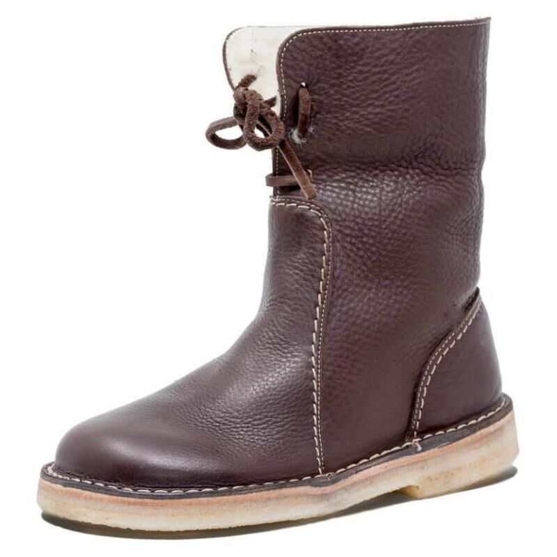 Leren antislip waterdichte bruine winterlaarzen
