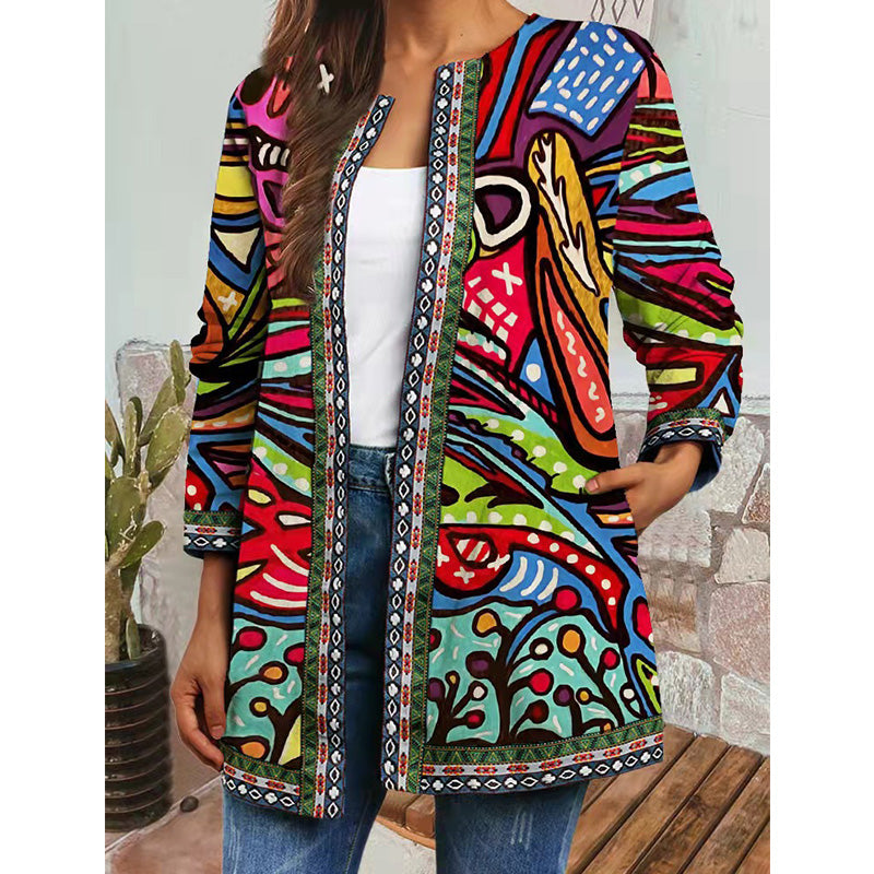 Bloemenjas Vrouw Zomerjas Met Floral Print