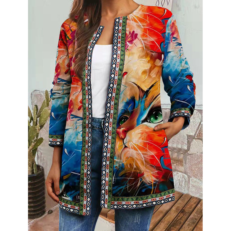 Bloemenjas Vrouw Zomerjas Met Floral Print - Mode Vibes