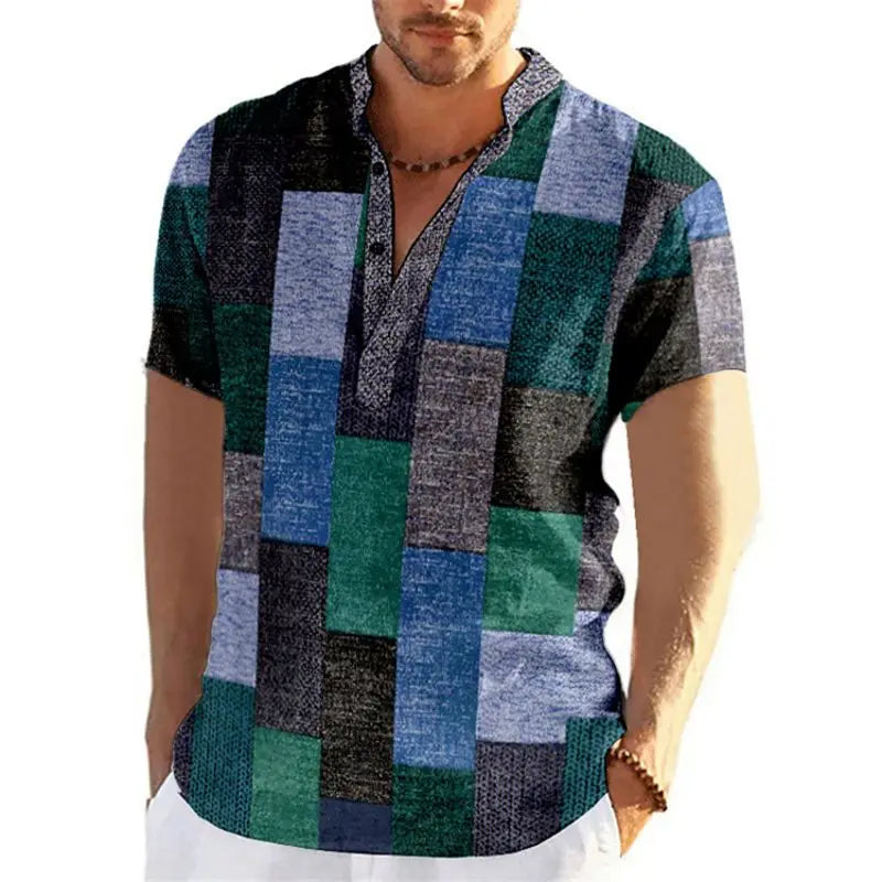 Plus Size T-Shirt Retro Comfortabel voor Mannen