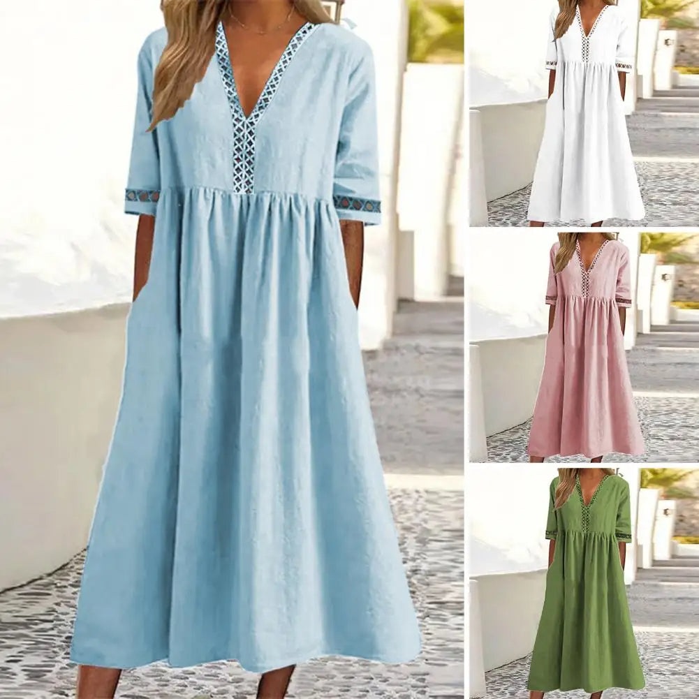 Plus Size Jurk Katy - Stijlvolle Comfortabele Zomerjurk - Mode Vibes