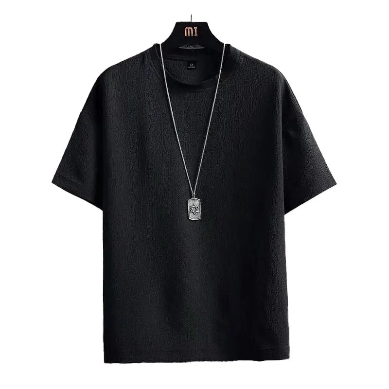 Plus Size T-Shirt Losvallend Trendy voor Mannen
