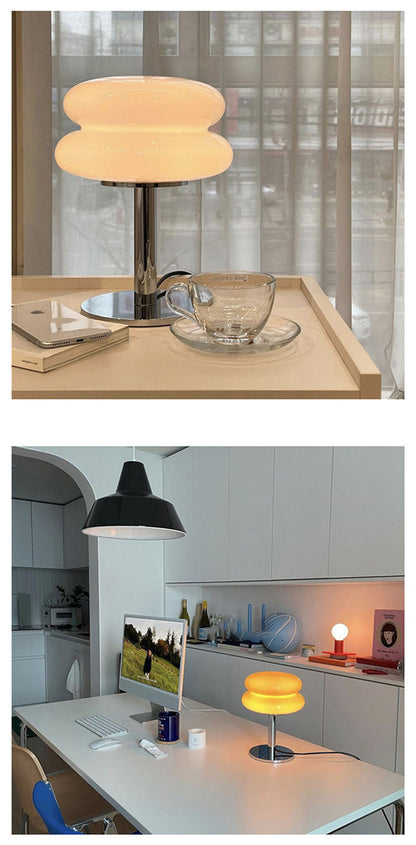 Stijlvolle Glas Tafellamp met LED Verlichting