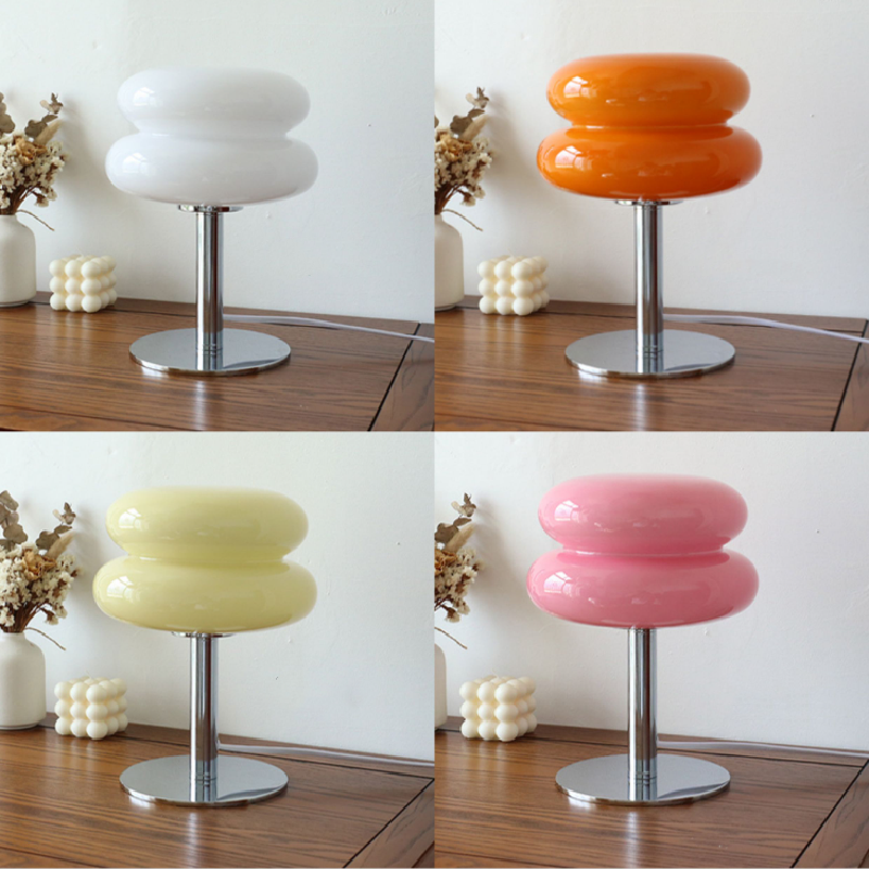 Stijlvolle Glas Tafellamp met LED Verlichting