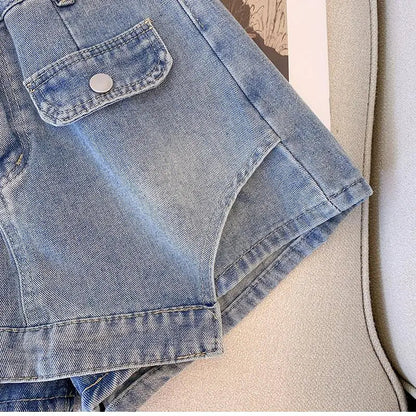 Plus Size Denim Short Casual Stijlvol Zomerbroek