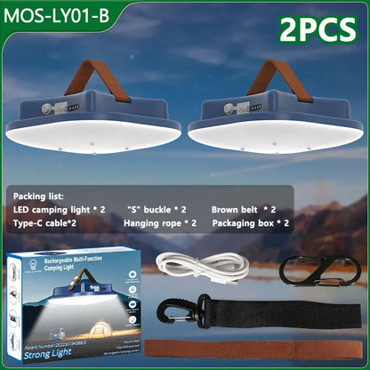 Zonne-Oplaadbare Campinglamp 80W LED met Magneet en Zoom