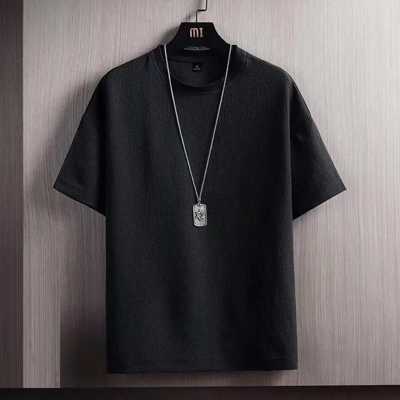 Plus Size T-Shirt Losvallend Trendy voor Mannen