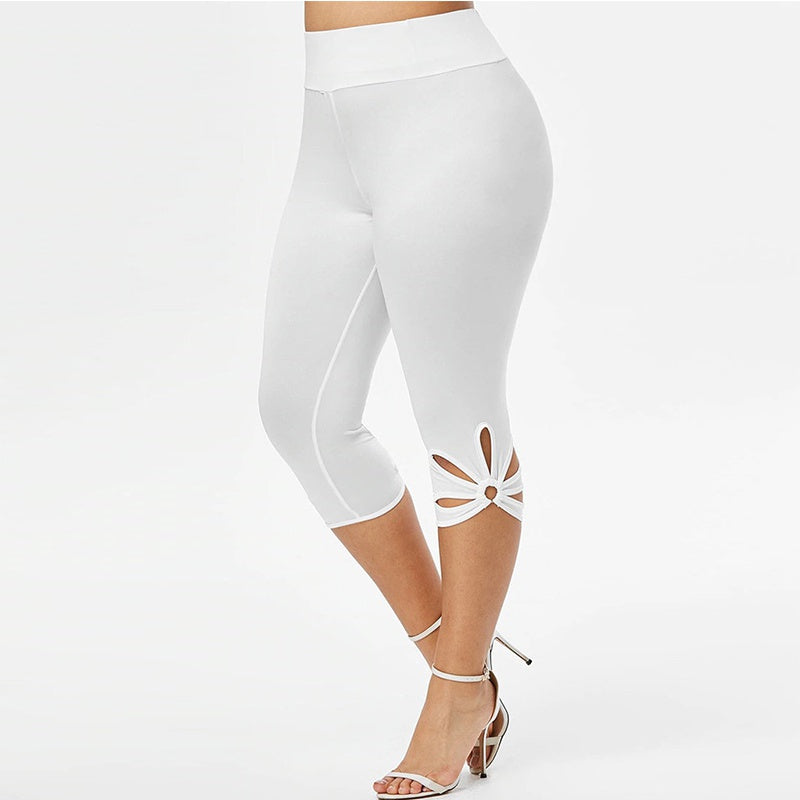 Plus Size Legging Naadloos Casual Zwart