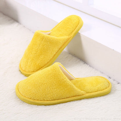 Dikke hak katoen bont comfortabele dames pantoffels