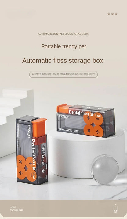 Draagbare Flosdispenser met 10 Flossticks Automatisch Uitwerpbaar