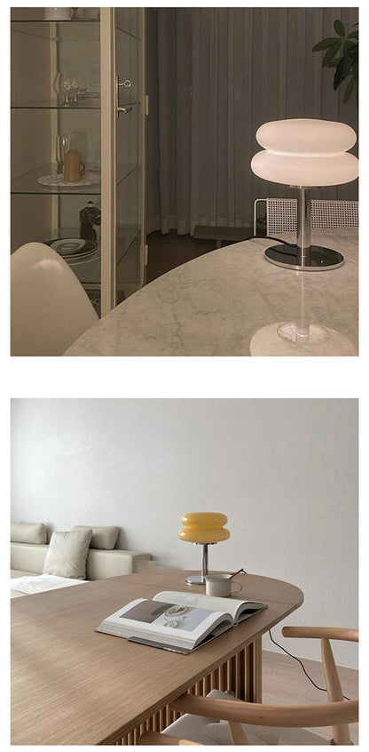 Stijlvolle Glas Tafellamp met LED Verlichting