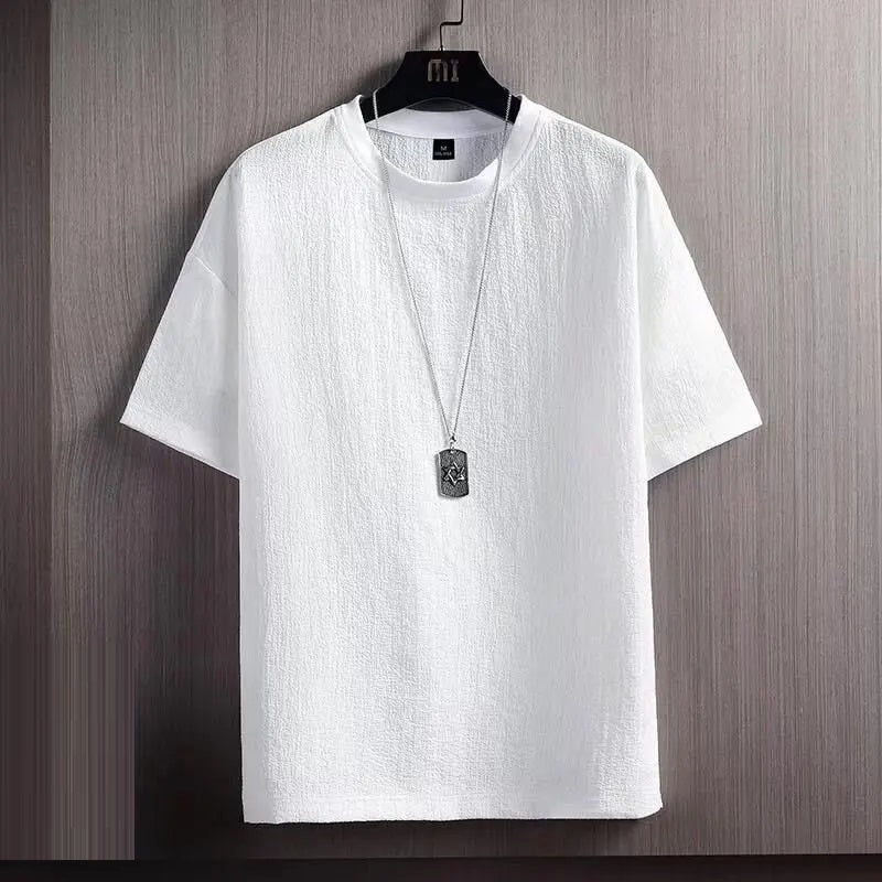 Plus Size T-Shirt Losvallend Trendy voor Mannen