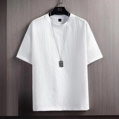 Plus Size T-Shirt Losvallend Trendy voor Mannen