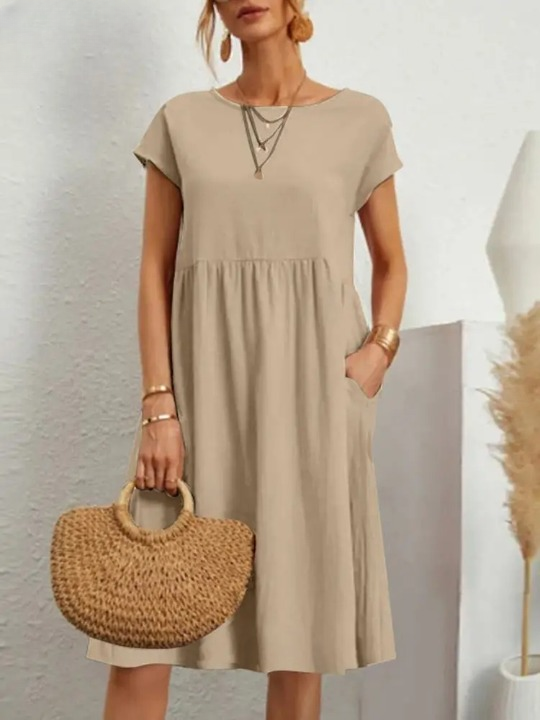 Stijlvolle Jurk Delphine Comfortabel Zomerjurk