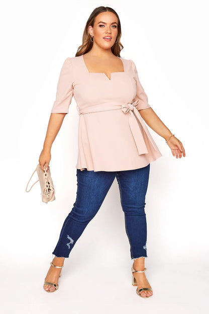 Plus Size Top Met Bloemenprint Stijlvol Dame