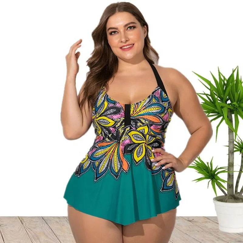 Plus Size Tankini Stijlvol Comfortabel Badpak voor Vrouwen - Mode Vibes