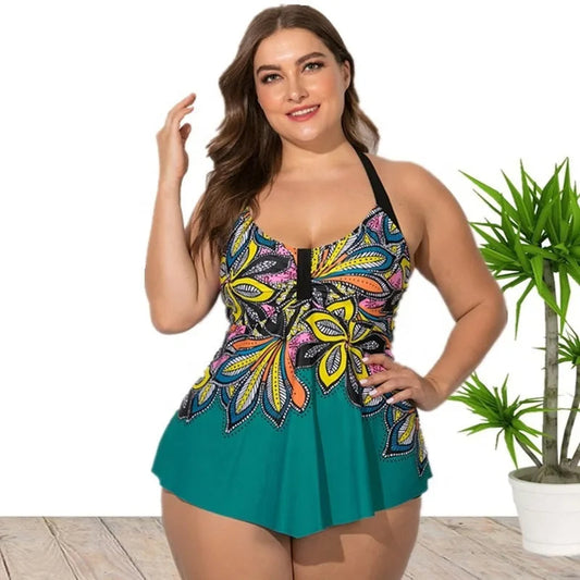 Plus Size Tankini Stijlvol Comfortabel Badpak voor Vrouwen - Mode Vibes