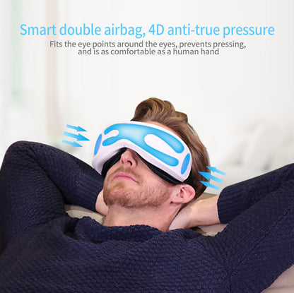 Oogmassage Apparaat met Warmte, Trilling en Bluetooth Muziek