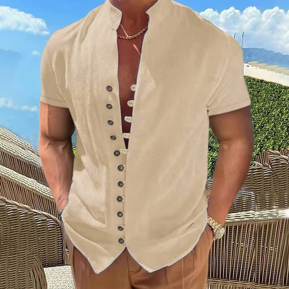 Plus Size Overhemd Zacht Ademend voor Mannen