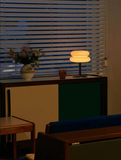 Stijlvolle Glas Tafellamp met LED Verlichting