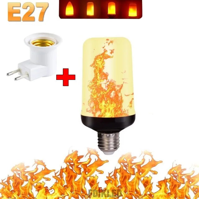 LED Vuur Simulatie Lamp met 4 Instellingen