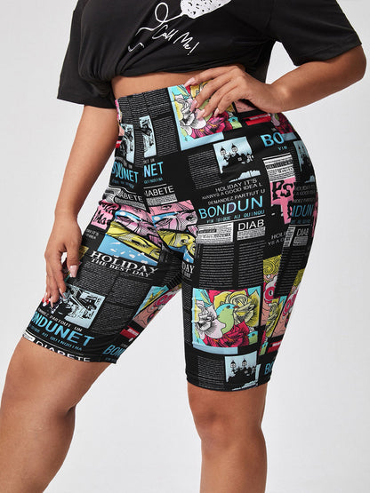 Plus Size Short Broek Opvallend Casual Mode