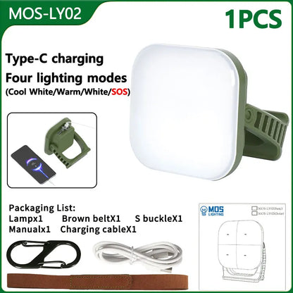 Zonne-Oplaadbare Campinglamp 80W LED met Magneet en Zoom