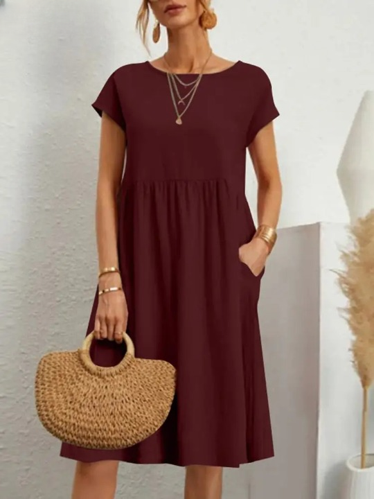 Stijlvolle Jurk Delphine Comfortabel Zomerjurk