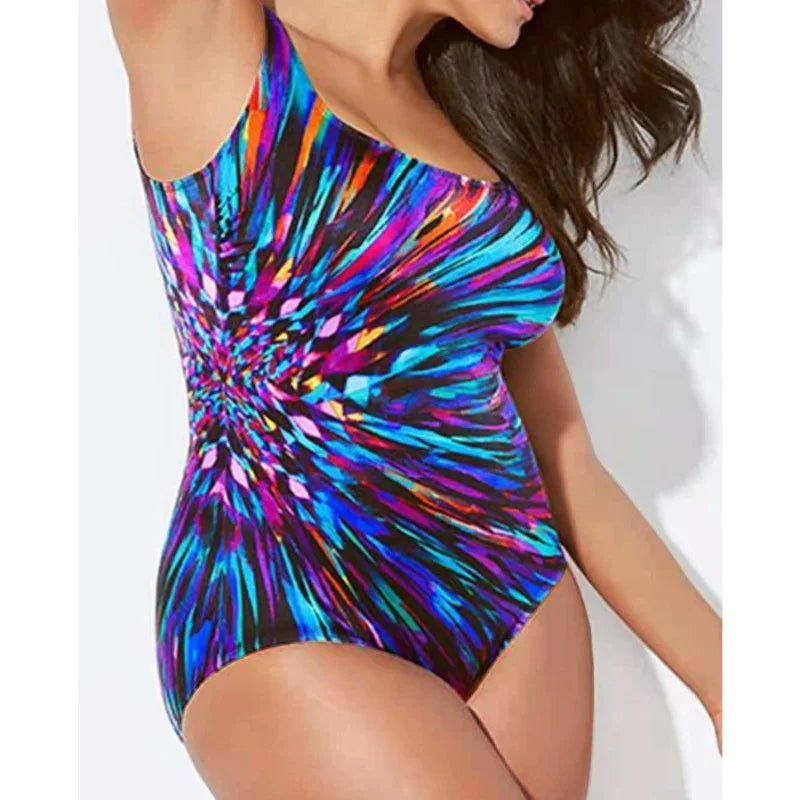 Plus Size Badpak Mode Vibes Cherise Stijlvol Kleurrijk