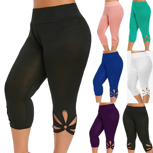 Plus Size Legging Naadloos Casual Zwart - Mode Vibes