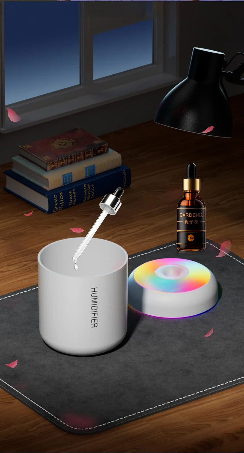 Mini Luchtbevochtiger met Aromatherapie USB voor Auto en Slaapkamer