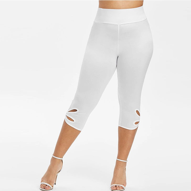 Plus Size Legging Naadloos Casual Zwart