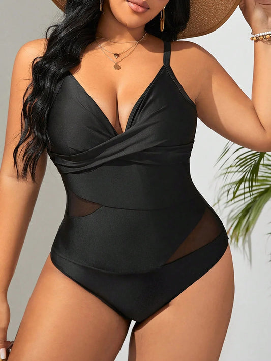 Plus Size Badpak met Corrigerende Pasvorm en Stijlvol Design - Mode Vibes