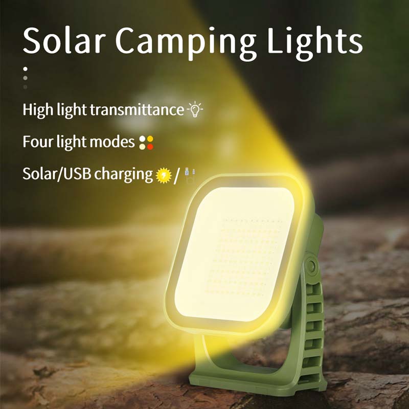 Zonne-Oplaadbare Campinglamp 80W LED met Magneet en Zoom