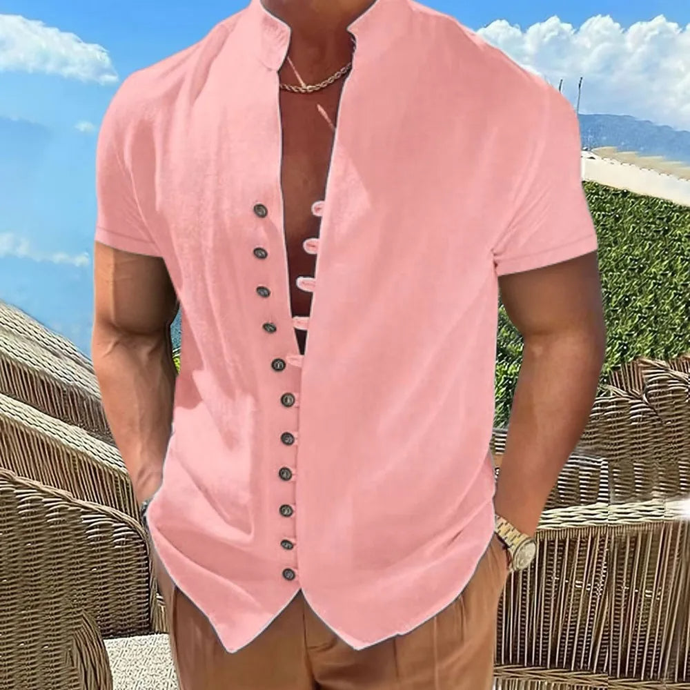 Plus Size Overhemd Zacht Ademend voor Mannen