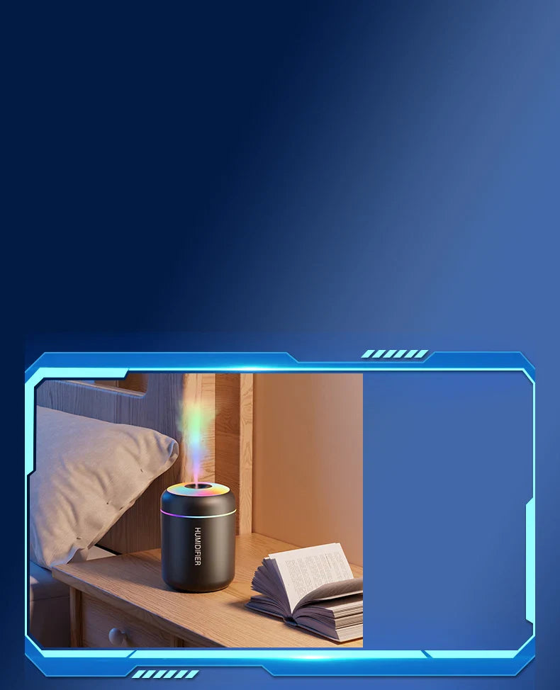 Mini Luchtbevochtiger met Aromatherapie USB voor Auto en Slaapkamer