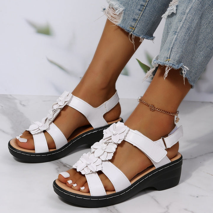 Velanora - Orthopedische Sandalen Zwart Floral