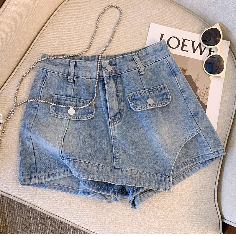 Plus Size Denim Short Casual Stijlvol Zomerbroek