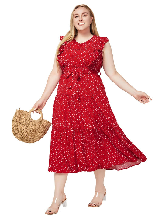 Plus Size Jurk Luchtig Stijlvol Zomerjurk voor Dames - Mode Vibes