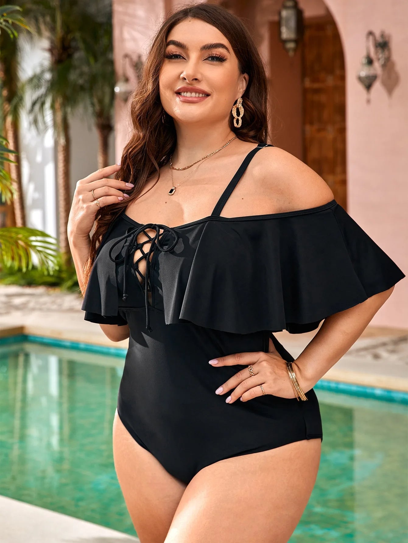Plus Size Badpak Stijlvol Flatterend voor Vrouwelijk Figuur